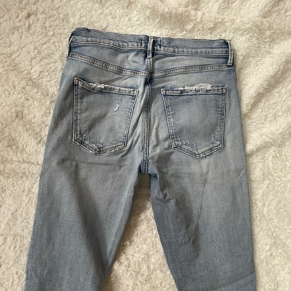 Agolde Light Blue Distressed Skinny Jeans - Picture 15 of 15
